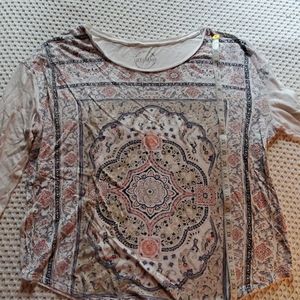 Lucky brand xl 3/4 sleeve tee